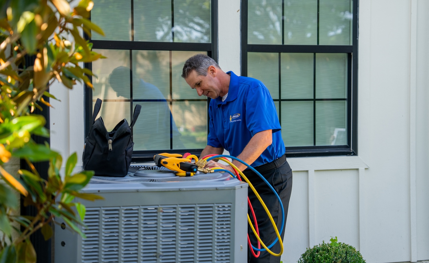 technician working on equipment